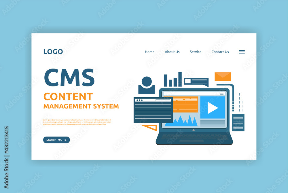 Content management system landing page template Content management system landing page template