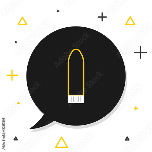 Line Dildo vibrator for sex games icon isolated on white background. Sex toy for adult. Vaginal exercise machines for intimate. Colorful outline concept. Vector