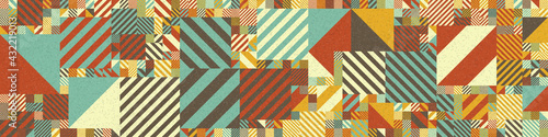 Abstract Geometric Pattern generative computational art illustration