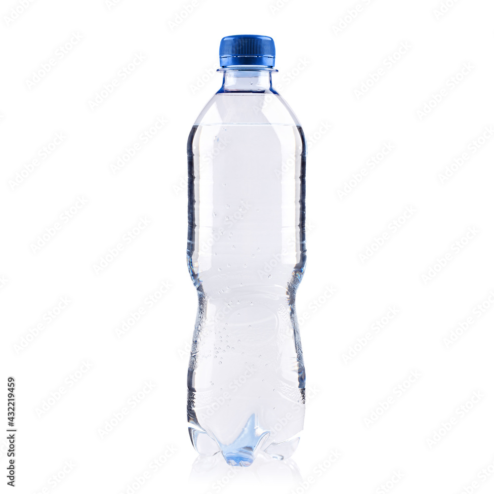 Water bottle insulated. Bottled water isolated over a white background. Environmental pollution. Water balance. Drink two liters of water a day. Water bottle insulated. Bottled water isolated over a white background. Environmental pollution. Water balance. Drink two liters of water a day.