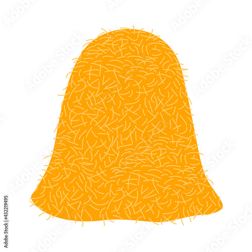 Dry Hay Stack as Crop Harvesting Vector Illustration