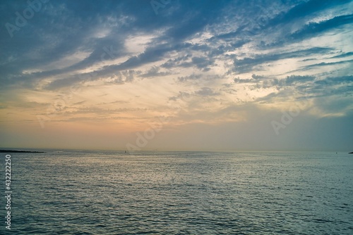 evening seascape of the persian gulf