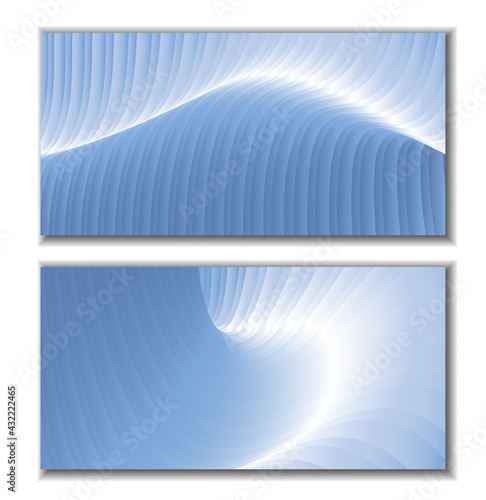 Metallic blue stripes, metallic gradient. Cover design. Creative background, wallpaper, magazine cover. EPS