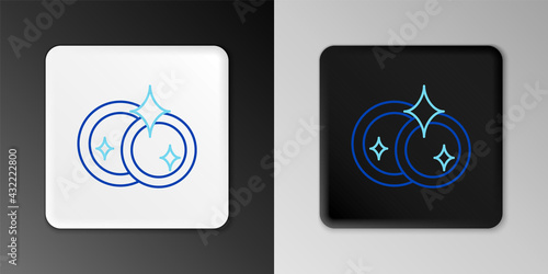 Line Washing dishes icon isolated on grey background. Cleaning dishes icon. Dishwasher sign. Clean tableware sign. Colorful outline concept. Vector