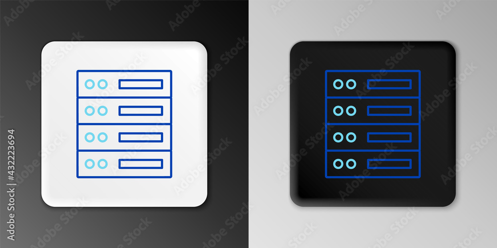 Line Server, Data, Web Hosting icon isolated on grey background. Colorful outline concept. Vector Line Server, Data, Web Hosting icon isolated on grey background. Colorful outline concept. Vector