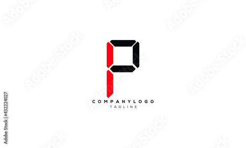 IP PI I AND P Abstract initial monogram letter alphabet logo design