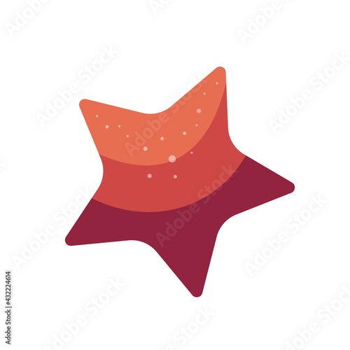Flat vector illustration  starfish from the ocean.