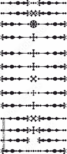 Decorative element divider separator, border  line