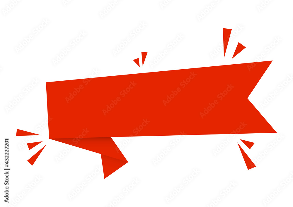 Cartoon red ribbon . Red banner .Place for your text . Card template . Vector illustration. Cartoon red ribbon . Red banner .Place for your text . Card template . Vector illustration.