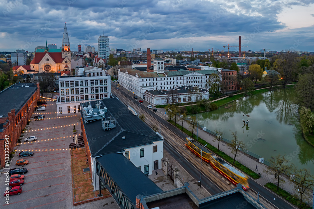 Obraz premium Biała Fabryka, Łódź, Polska. 