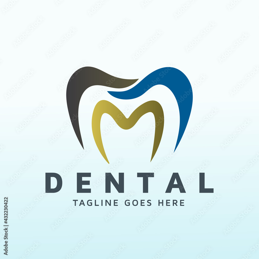 New Dental Practice letter M logo design