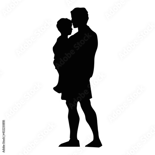 father lifting son