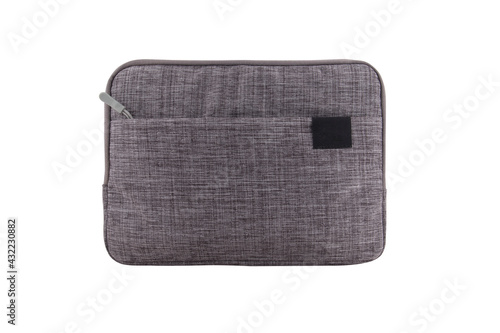 Computer - cosmetic fabric bag isolated on white background
