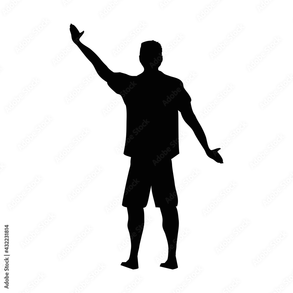 man celebrating silhouette man celebrating silhouette