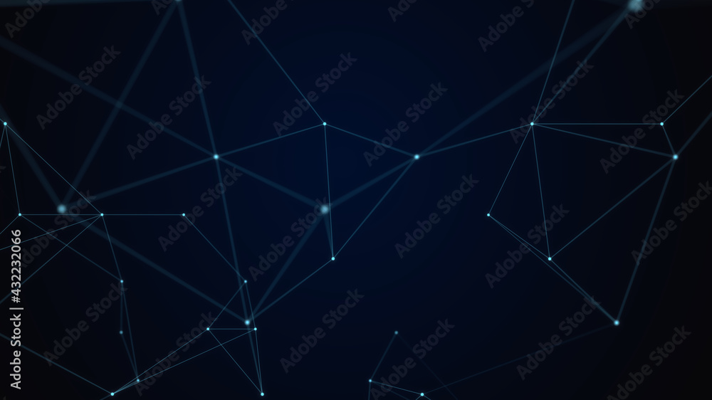 Abstract connected dots and lines plexus background. Communication and technology network concept
