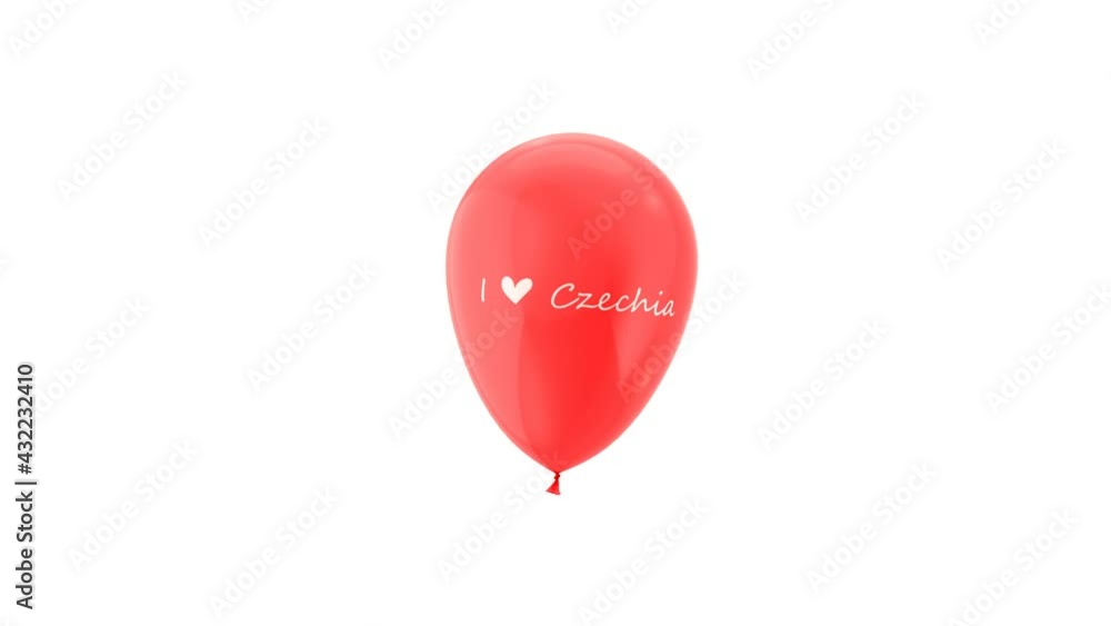 Czechia Independence Day, National Day Celebration Balloon with Luma Matte and Green Screen. Czechia Independence Day, National Day Celebration Balloon with Luma Matte and Green Screen.