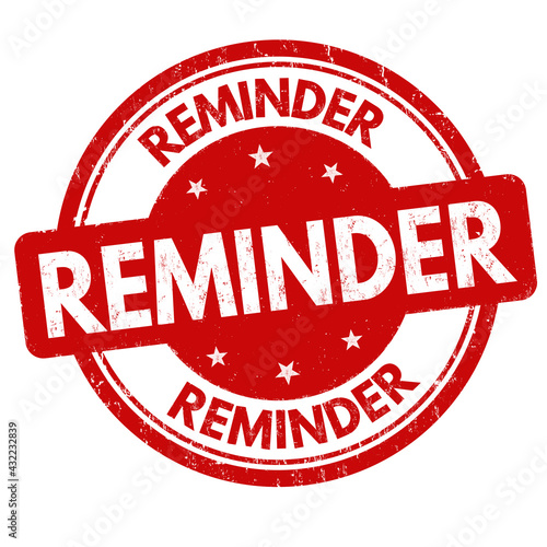 Reminder grunge rubber stamp