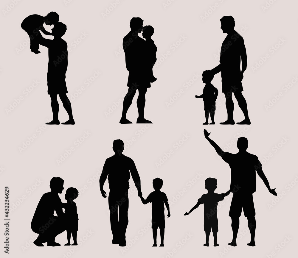 six fathers silhouettes