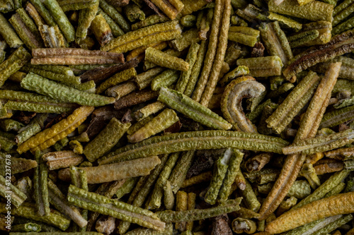 Closeup of dried marjoram