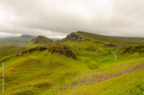Green mountains in the Isle Of Skye - Scotland