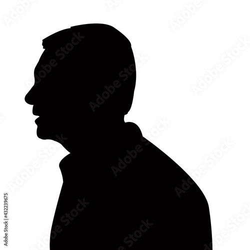 a man head silhouette vector