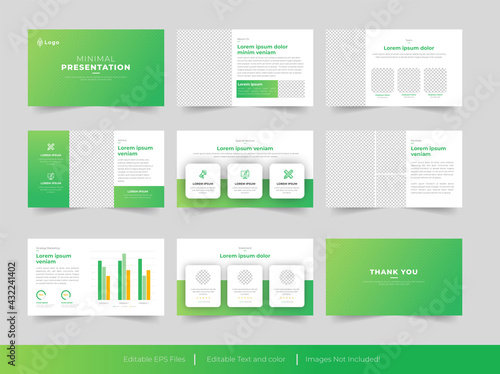 Minimal Green PowerPoint presentation Template Design
