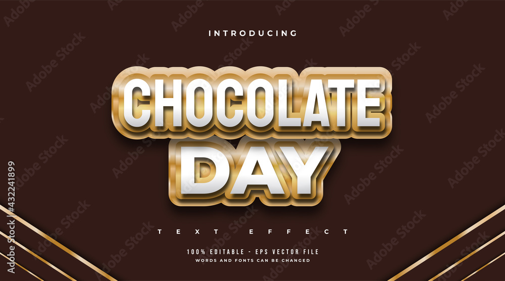 World Chocolate Day Text Style in Chocolate Effect