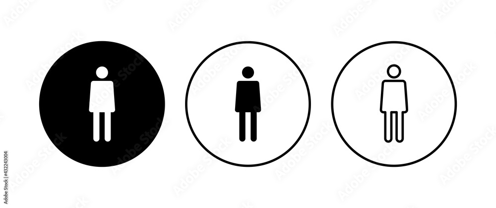 Man icon set. male icon vector. human symbol Man icon set. male icon vector. human symbol