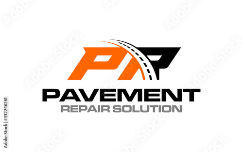 Illustration graphic vector of Asphalt repair, roadwork, pavement logo design template