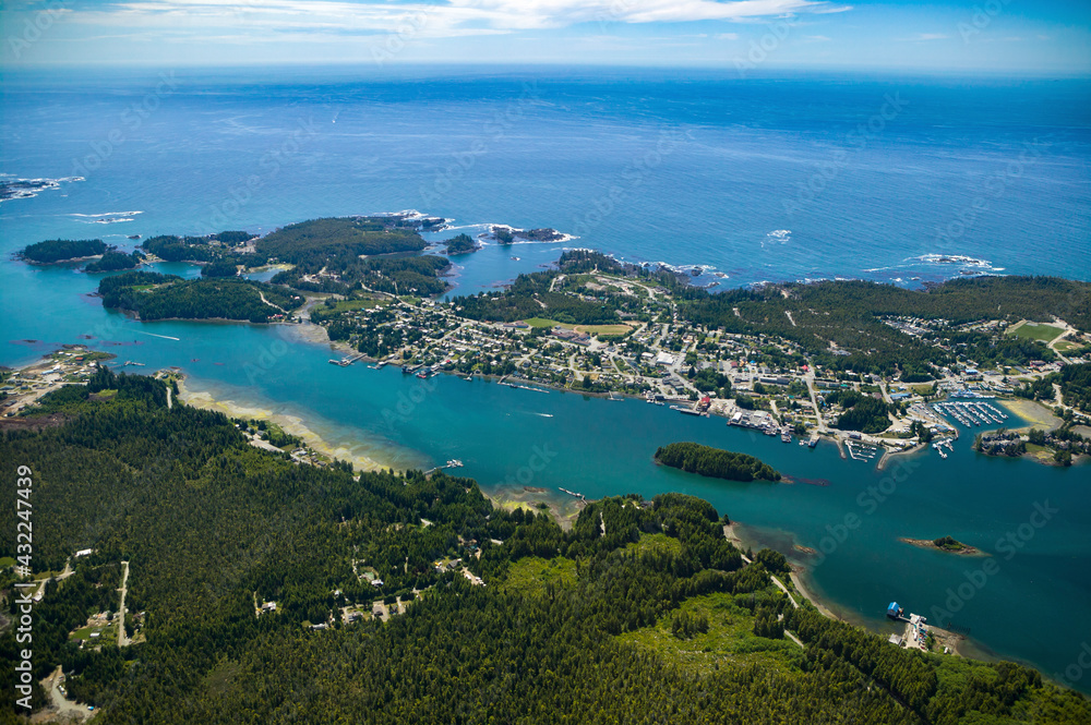 Stock Aerial Photo of Ucluelet West Coast Vancouver Island British Columbia, Canada