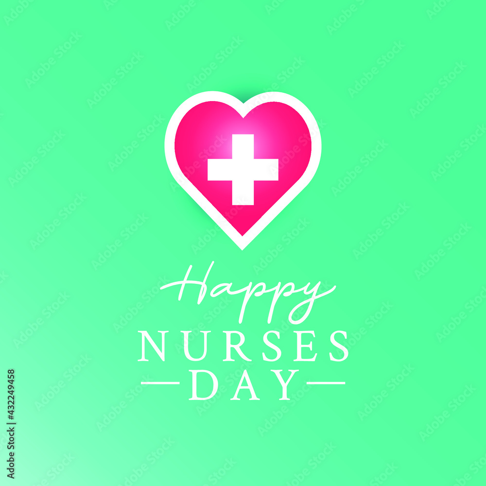 Obraz premium Thank you nurses design template. Happy international nurses day celebrations. 