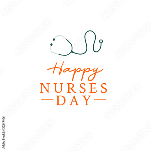 Thank you nurses design template. Happy international nurses day celebrations. 