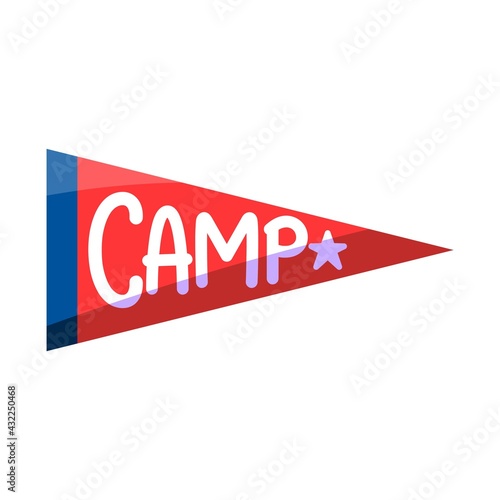 Isolated champion pennant American football icon