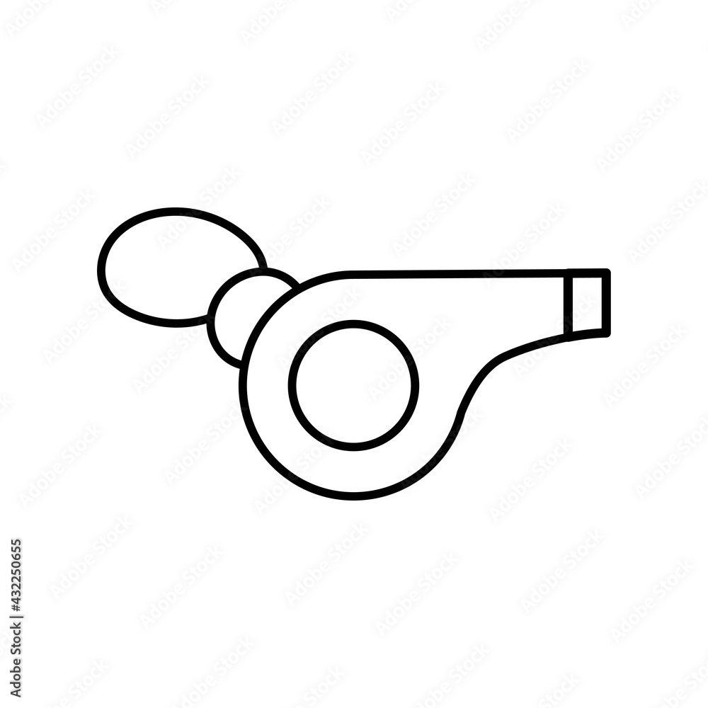 Isoalted whistle icon Isoalted whistle icon