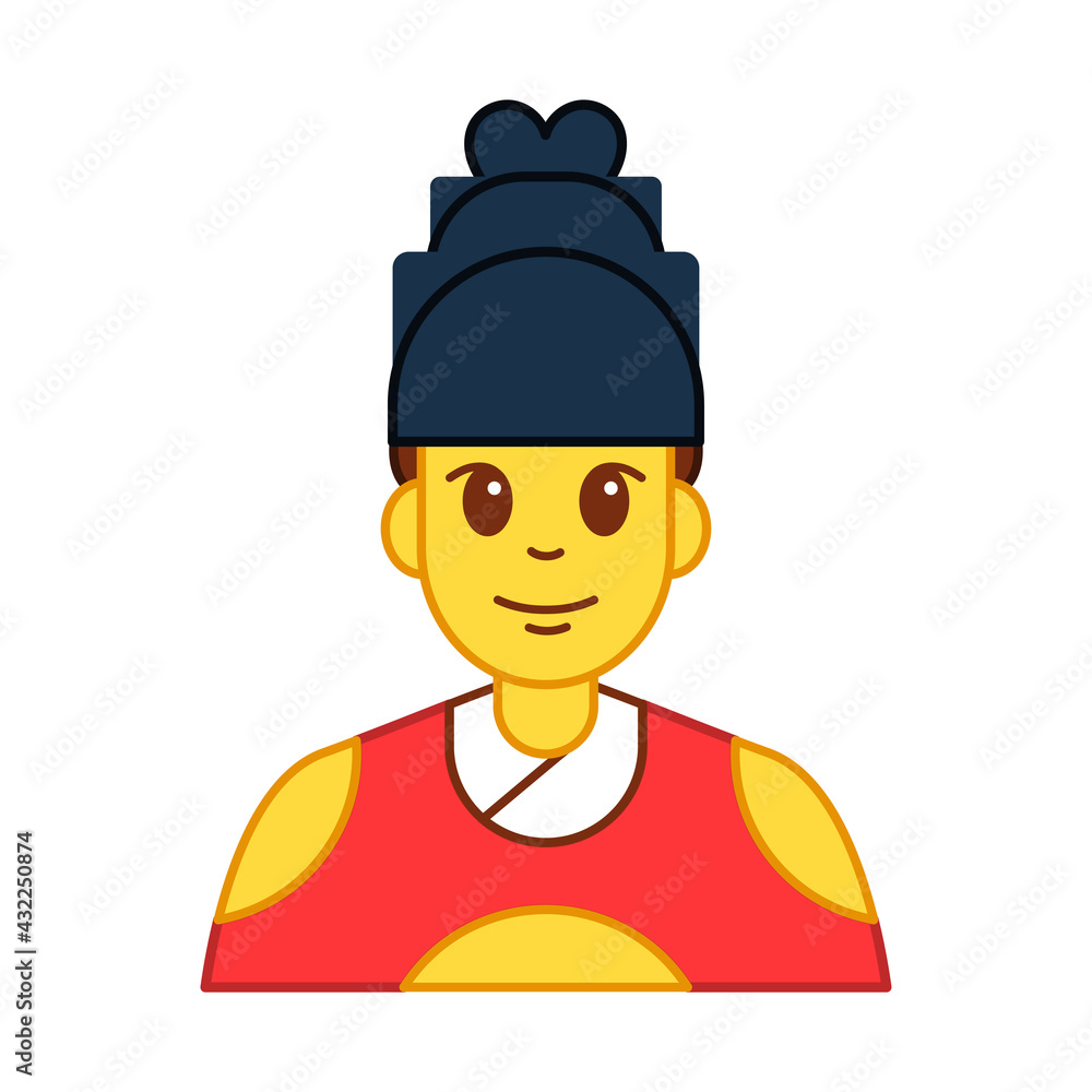Isolated traditional south korean man with clothes Isolated traditional south korean man with clothes