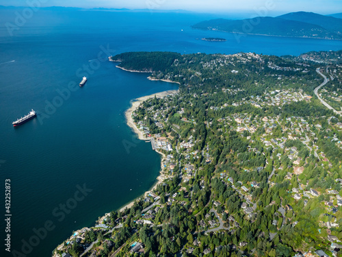 Wallpaper Mural Stock aerial photo of West Vancouver and English Bay  BC, Canada Torontodigital.ca