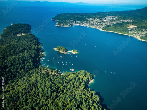 Stock aerial photo of Keats Island  BC, Canada photo