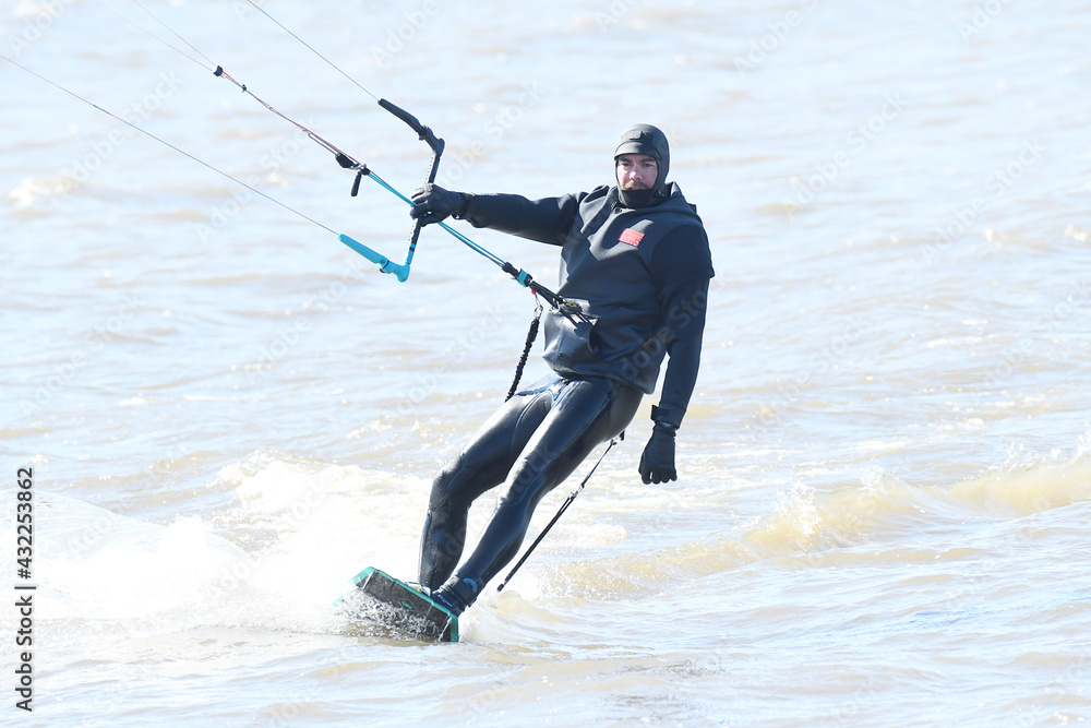 Kite Rider on the river