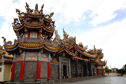 Fototapeta Naklejka Na Ścianę i Meble -  Text is Seitengu. Seitengu, a Taiwan temple or a palace in Sakado City, Saitama Prefecture in Japan. There are 5,000 dragon sculptures. 