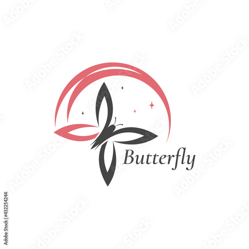 Canvas Print butterfly logo icon vector isolated