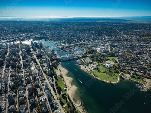 Stock aerial photo of False Creek Vancouver, Canada photo