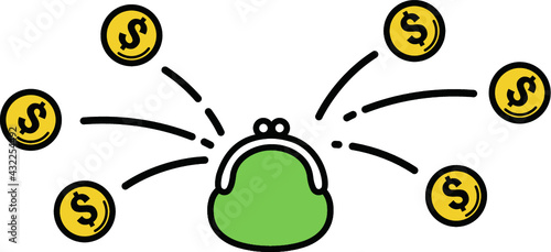 散財　お金　財布