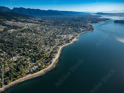 Stock aerial photo of West Vancouver Scenic View, Canada