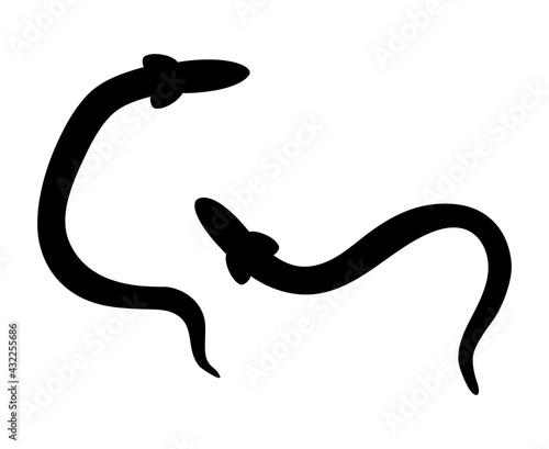 鰻のシルエット