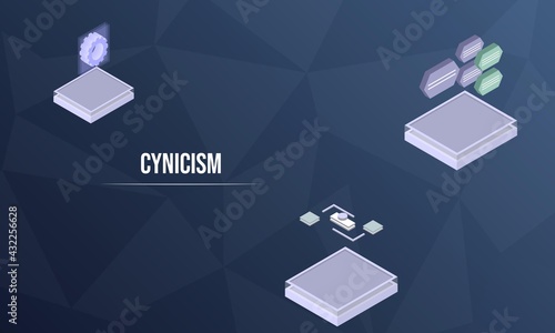 Obraz na płótnie Cynicism concept on abstract design