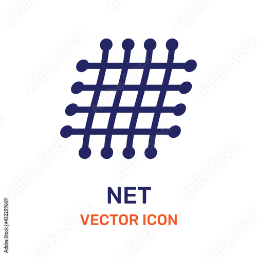 Net vector icon catching trap