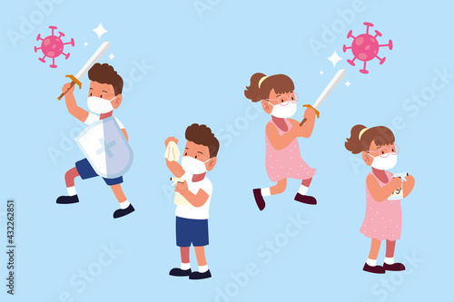 kids fighting covid