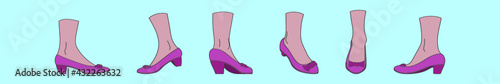 set of ruby slippers cartoon icon design template with various models. vector illustration isolated on blue background