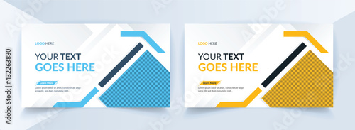 Editable creative youtube thumbnail and web banner