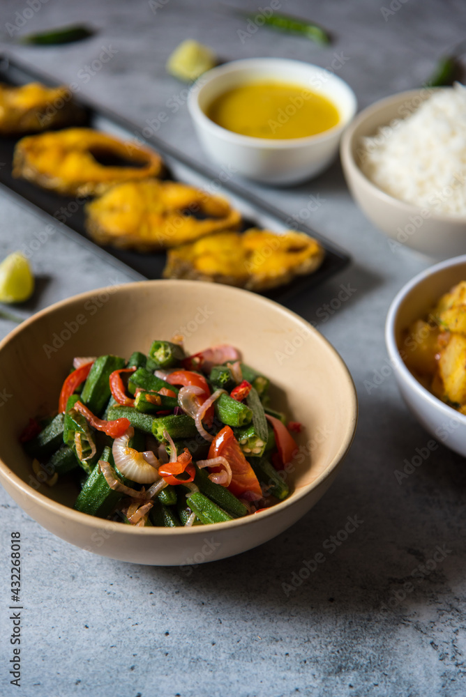Indian lunch food ingredients with use of selective focus. Close up. Indian lunch food ingredients with use of selective focus. Close up.